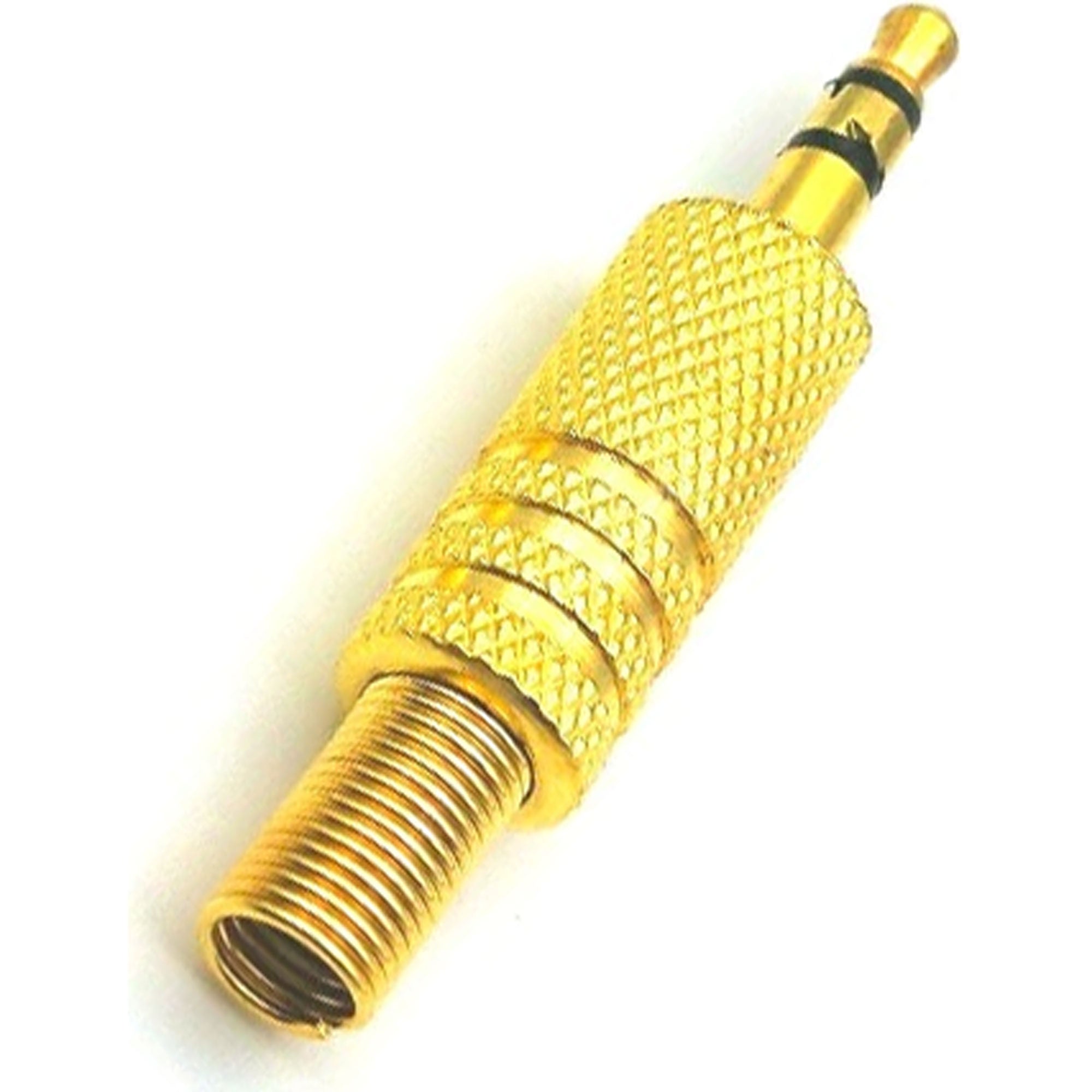 Performance Audio In-Line 3.5mm (1/8") TRS Stereo Male Plug (Gold, 50 Pack)