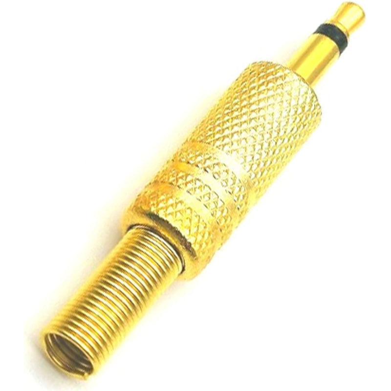 Performance Audio In-Line 3.5mm (1/8") TS Mono Male Plug (Gold, 50 Pack)