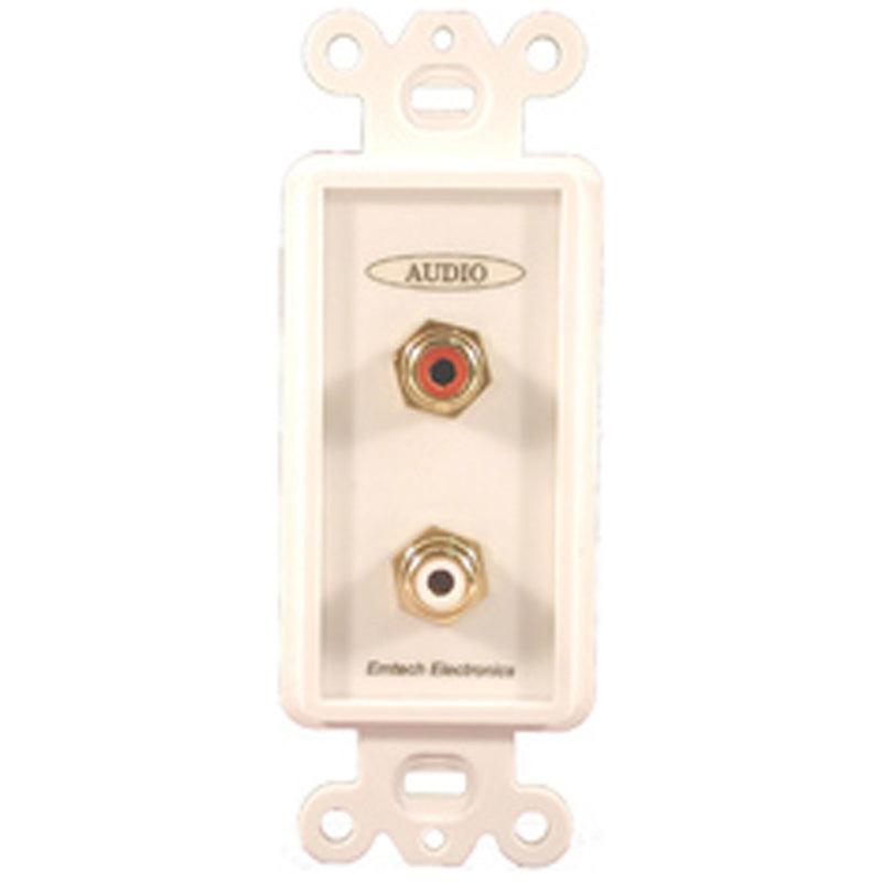 Emtech MSV-A Stereo Audio Jacks (Gold-Plated RCA Female to Female Red/White)