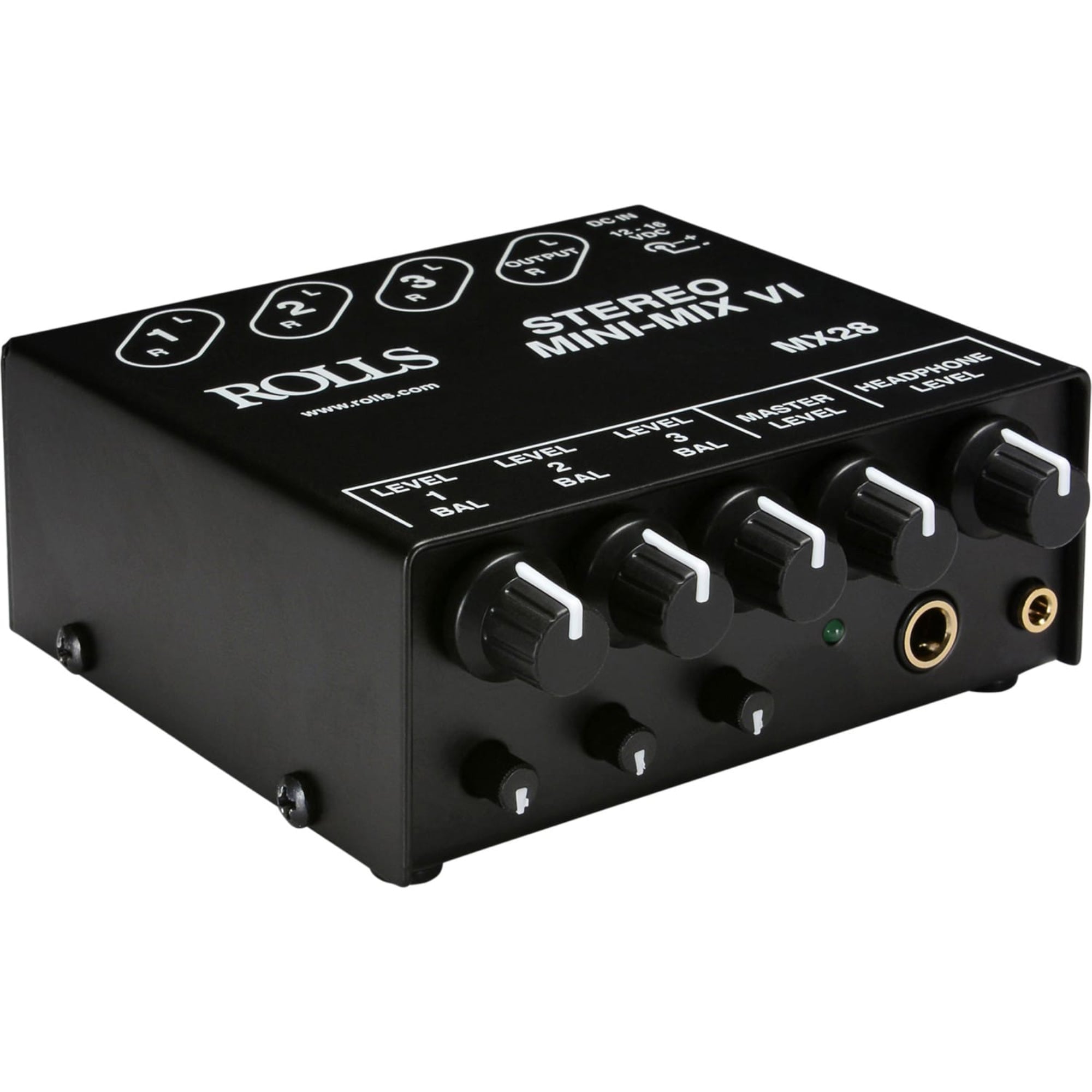 Rolls MX28 Stereo Mini-Mix VI 3-Channel Stereo Mixer