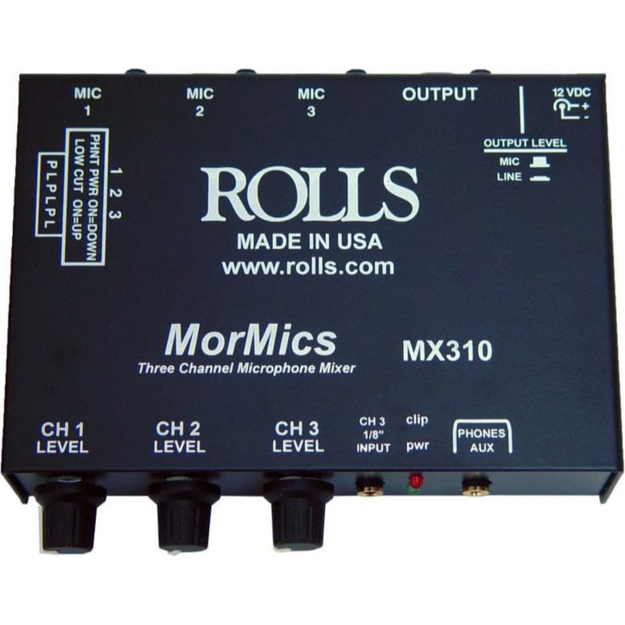 Rolls MX310 MorMics 3-Channel Mic Mixer/Combiner