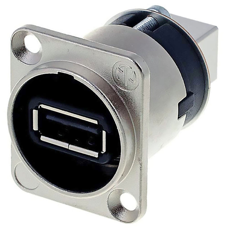 Neutrik NAUSB-W Reversible USB 2.0 Type-A to Type-B Gender Changer (Nickel)