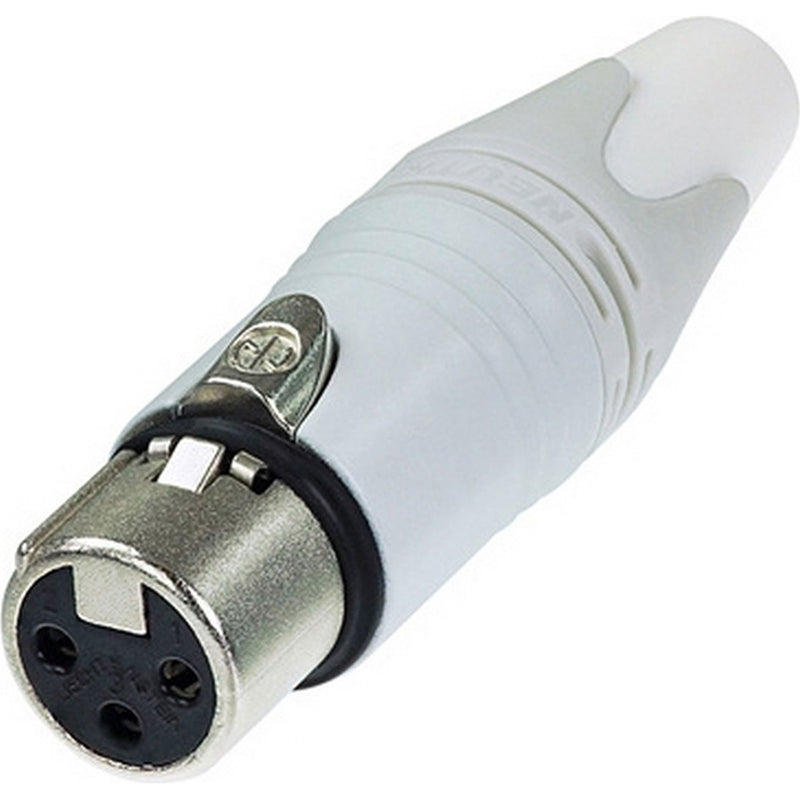 Neutrik NC3FXX-WT Female 3-Pin XLR Cable Connector (White/Silver, Box of 100)