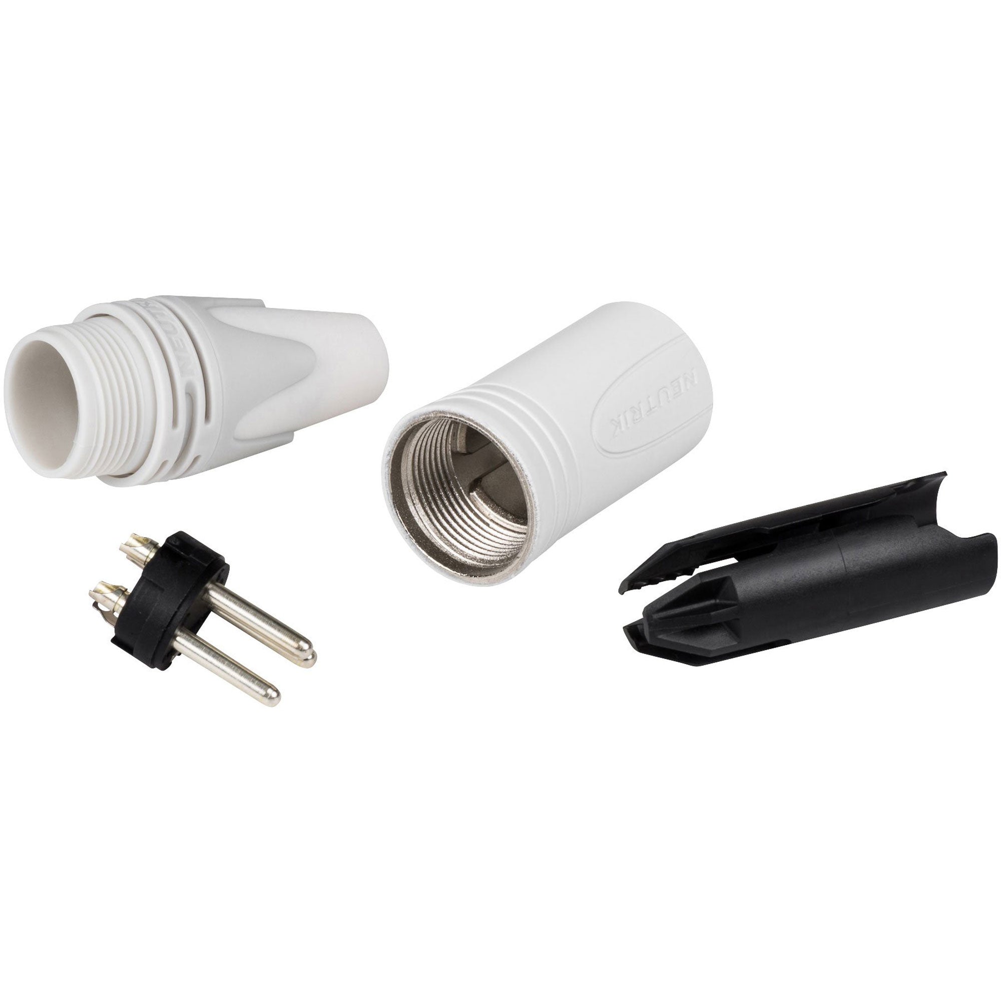 Neutrik NC3MXX-WT Male 3-Pin XLR Cable Connector (White/Silver, Box of 100)