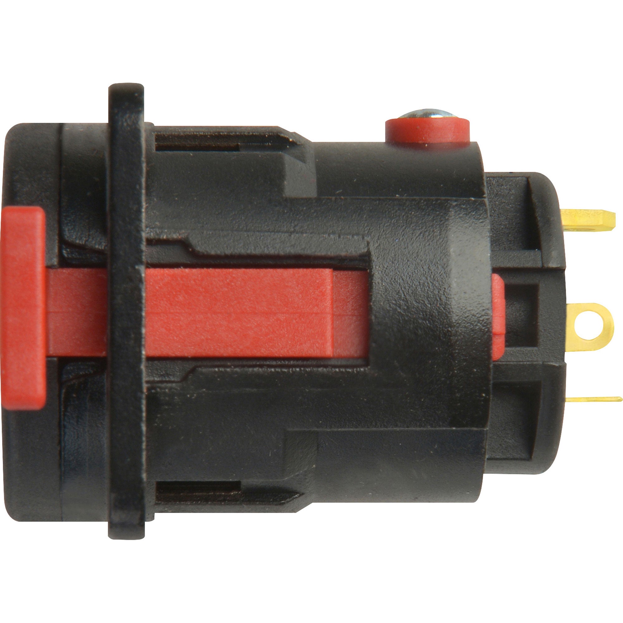 Neutrik NJ3FP6C-B Locking Female 1/4" TRS Stereo Chassis Panel Jack (Black/Gold)