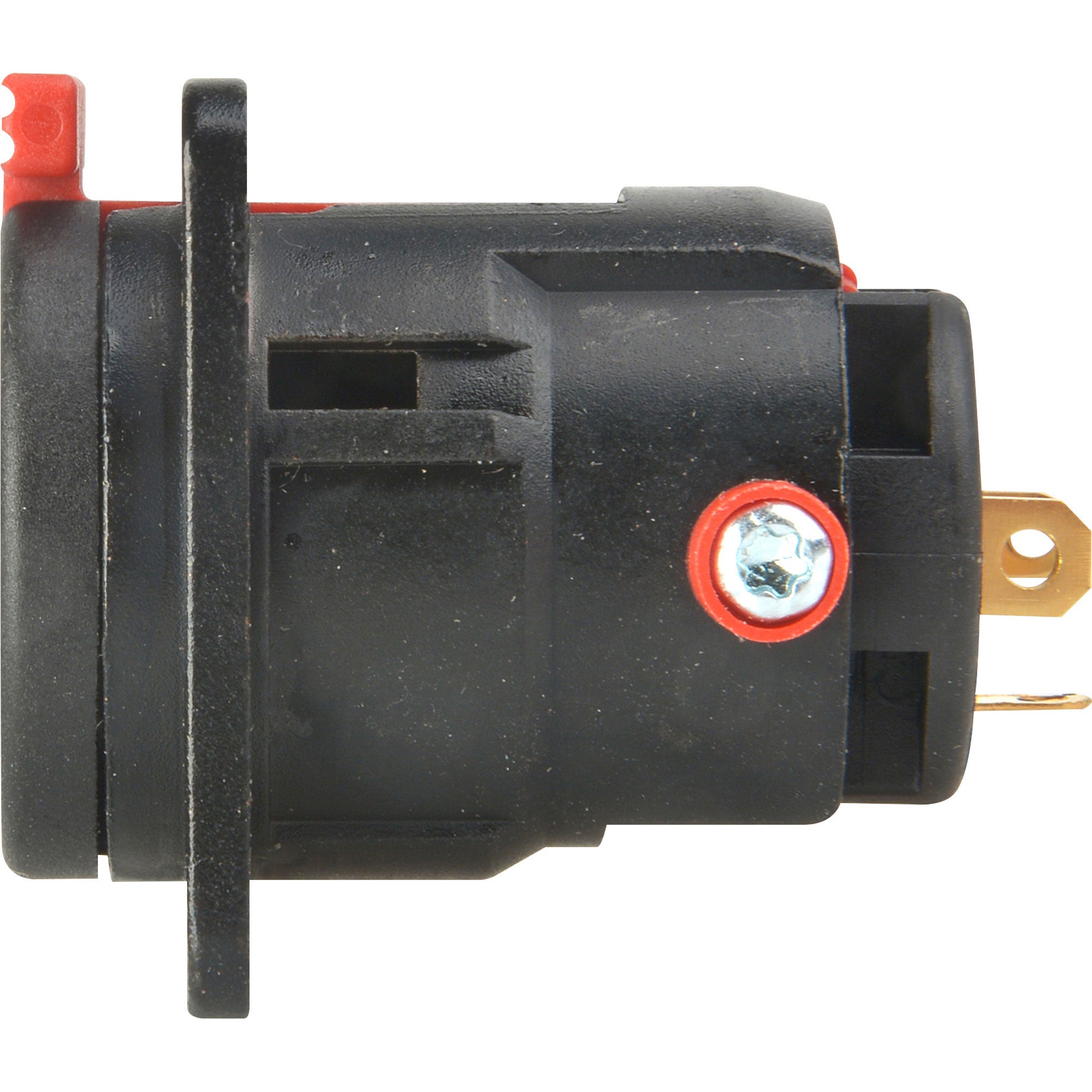 Neutrik NJ3FP6C-B Locking Female 1/4" TRS Stereo Chassis Panel Jack (Black/Gold)