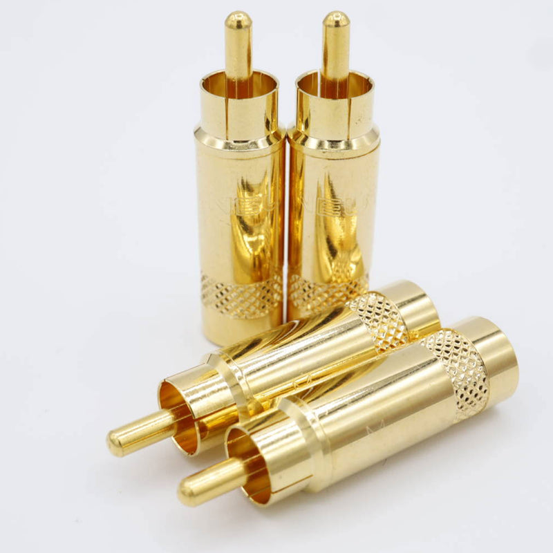 Neutrik Rean NYS352AG Male RCA Phono Plug (Gold/Gold, Box of 100)