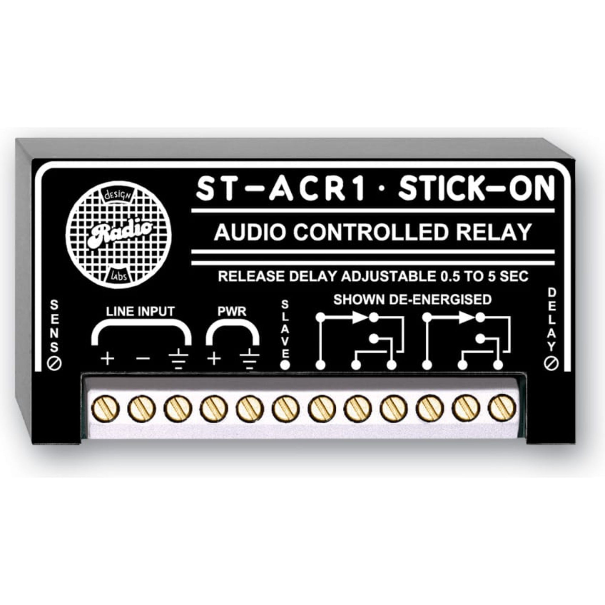 RDL ST-ACR1 Line-Level Audio Controlled Relay 0.5 to 5 s