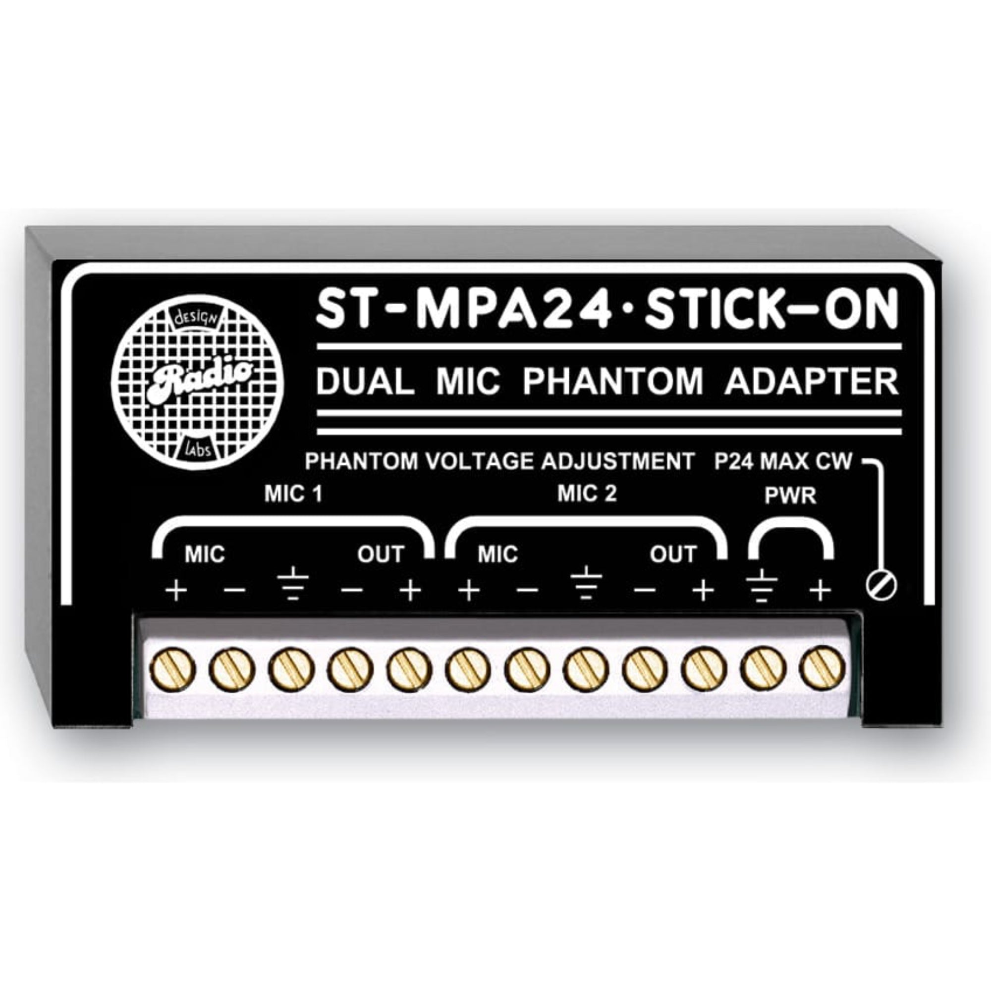 RDL ST-MPA24 Dual Microphone Phantom Adapter 24 V Adjustable