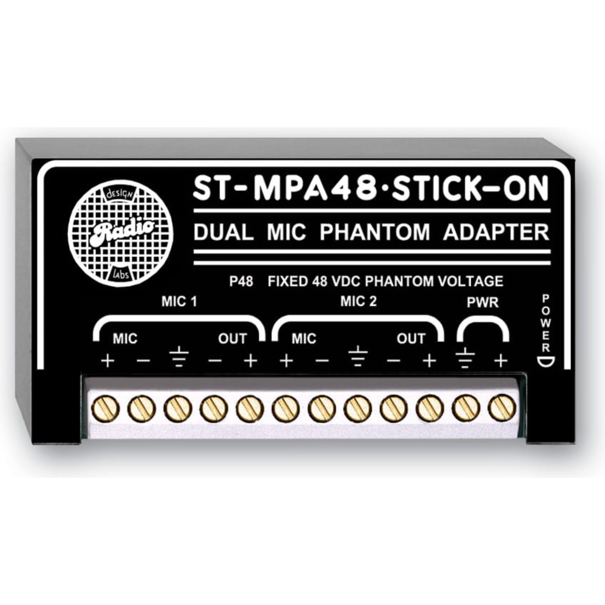 RDL ST-MPA48 Dual Microphone Phantom Adapter 48 V