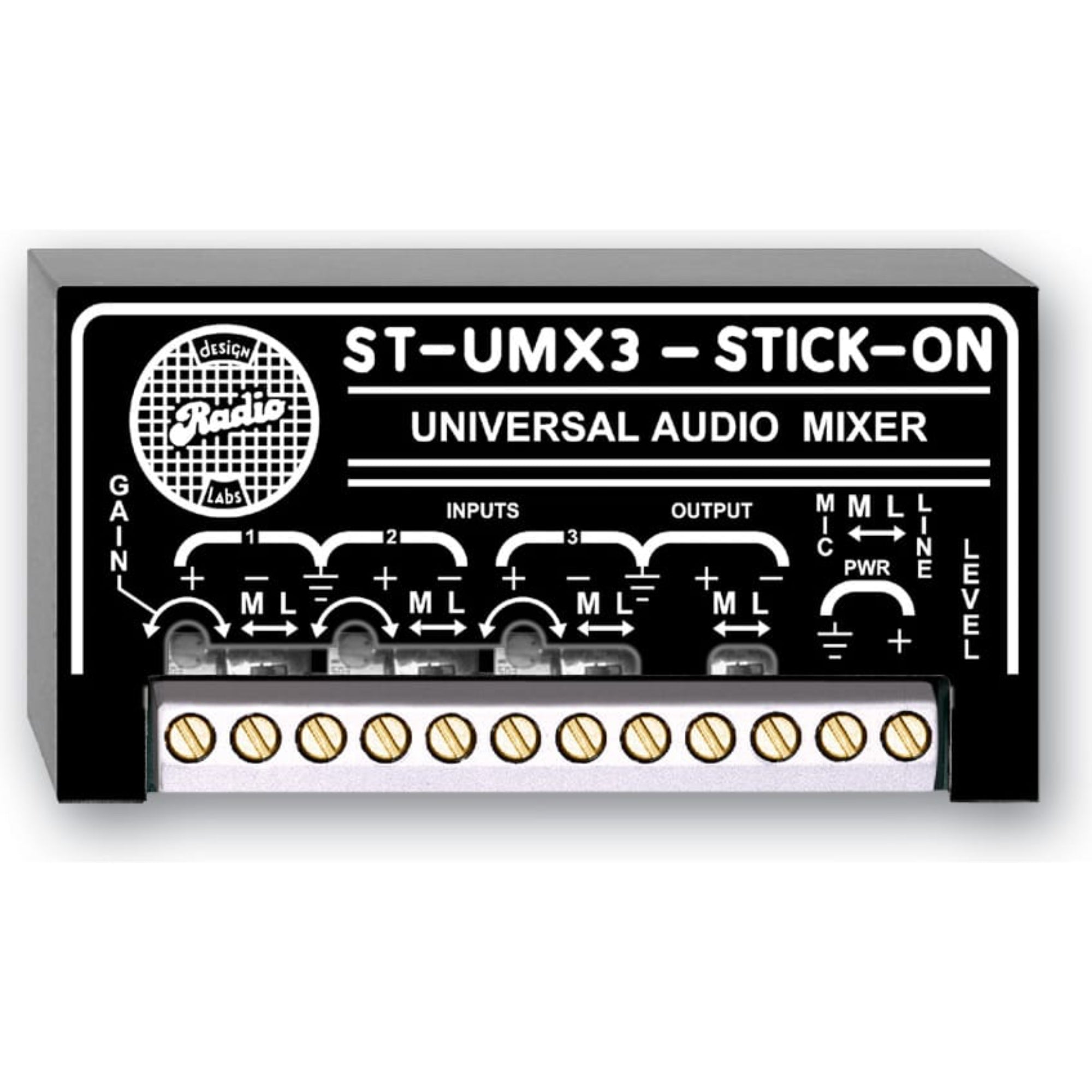 RDL ST-UMX3 3x1 Universal Audio Mixer
