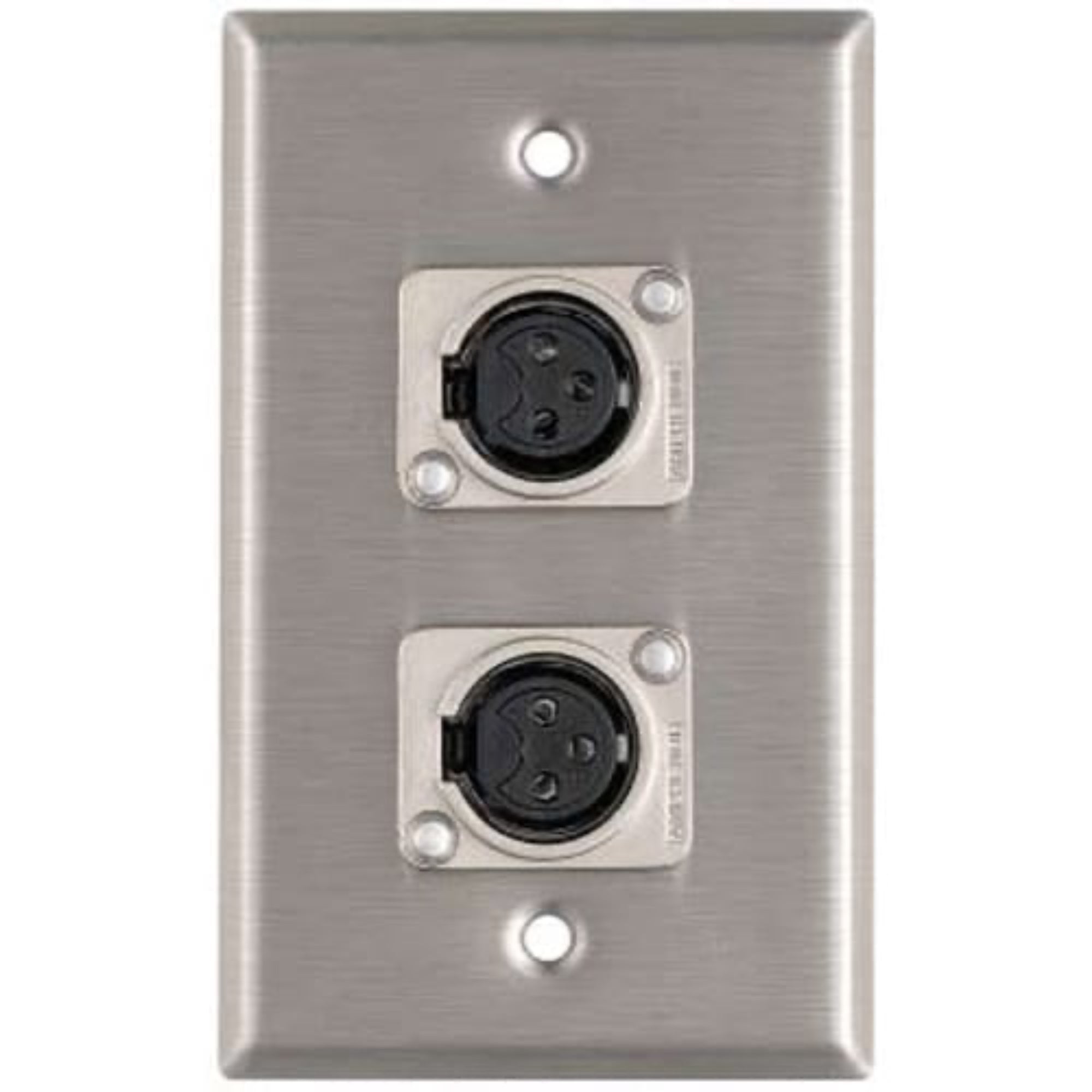 RapcoHorizon Pro Co WP1043 Dual Latchless Female XLR Wallplate