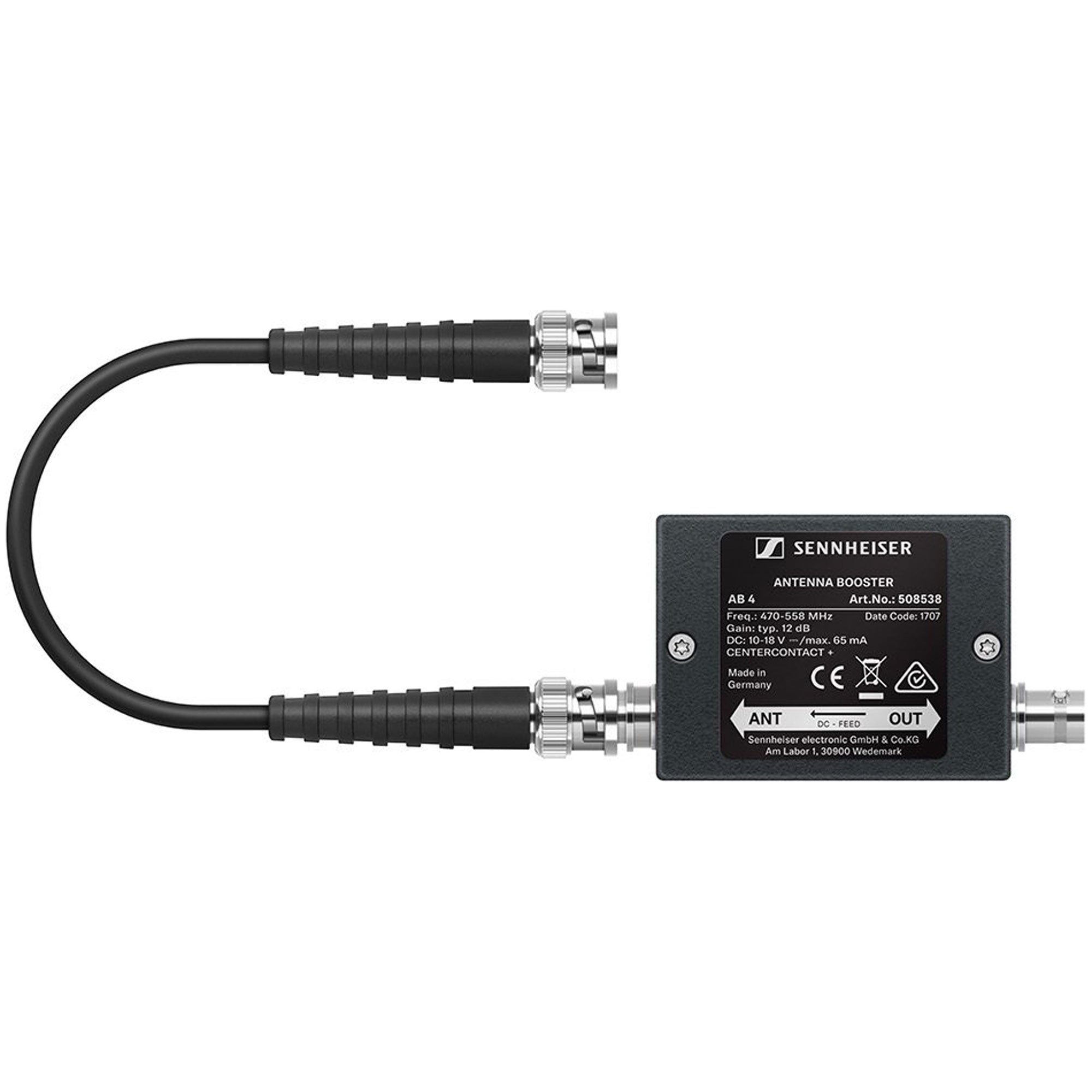 Sennheiser AB 4-GW Inline Antenna Booster (558-626 MHz)