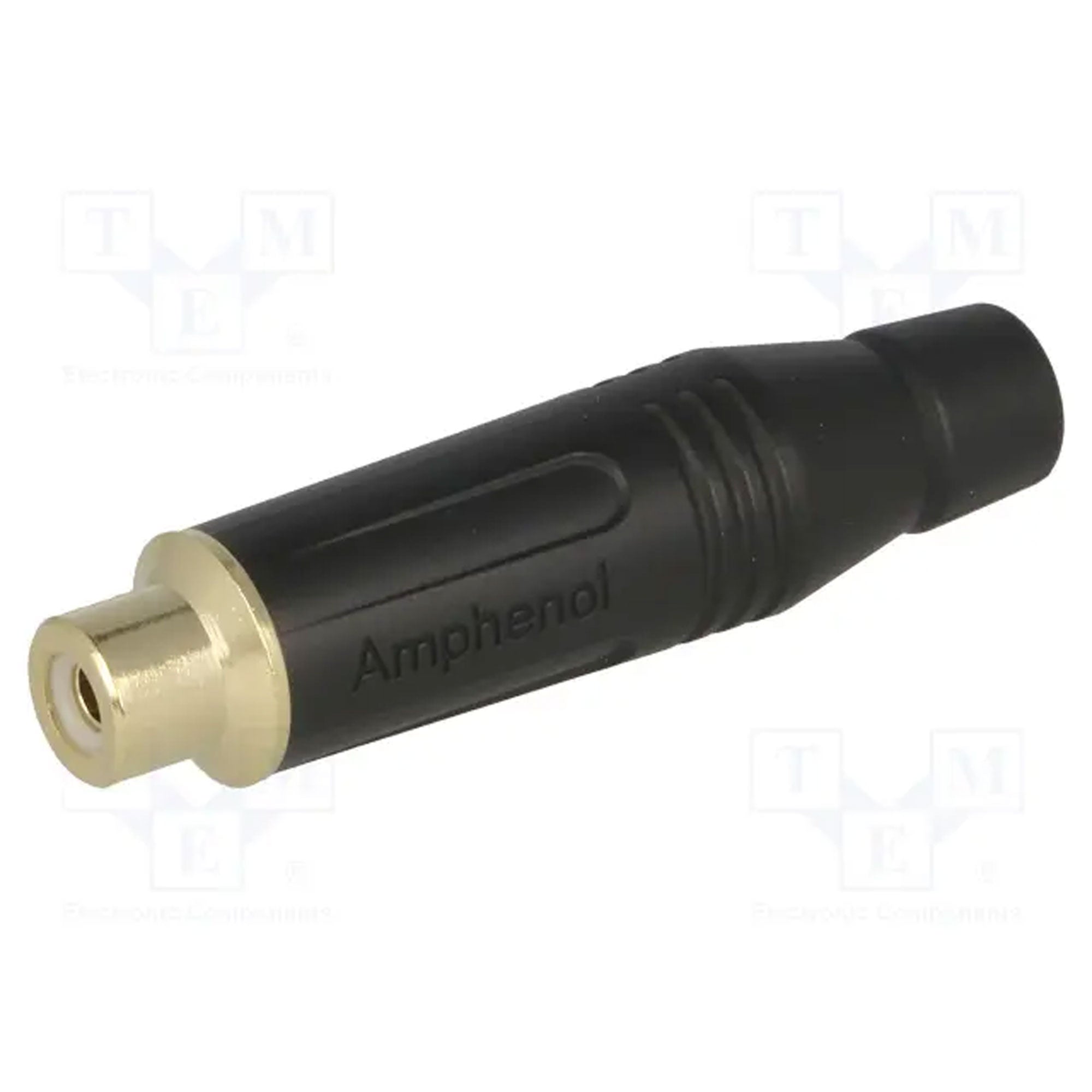 Amphenol ACJR-BLK Gold Plated Female RCA Phono Cable Mount Connector (Black)