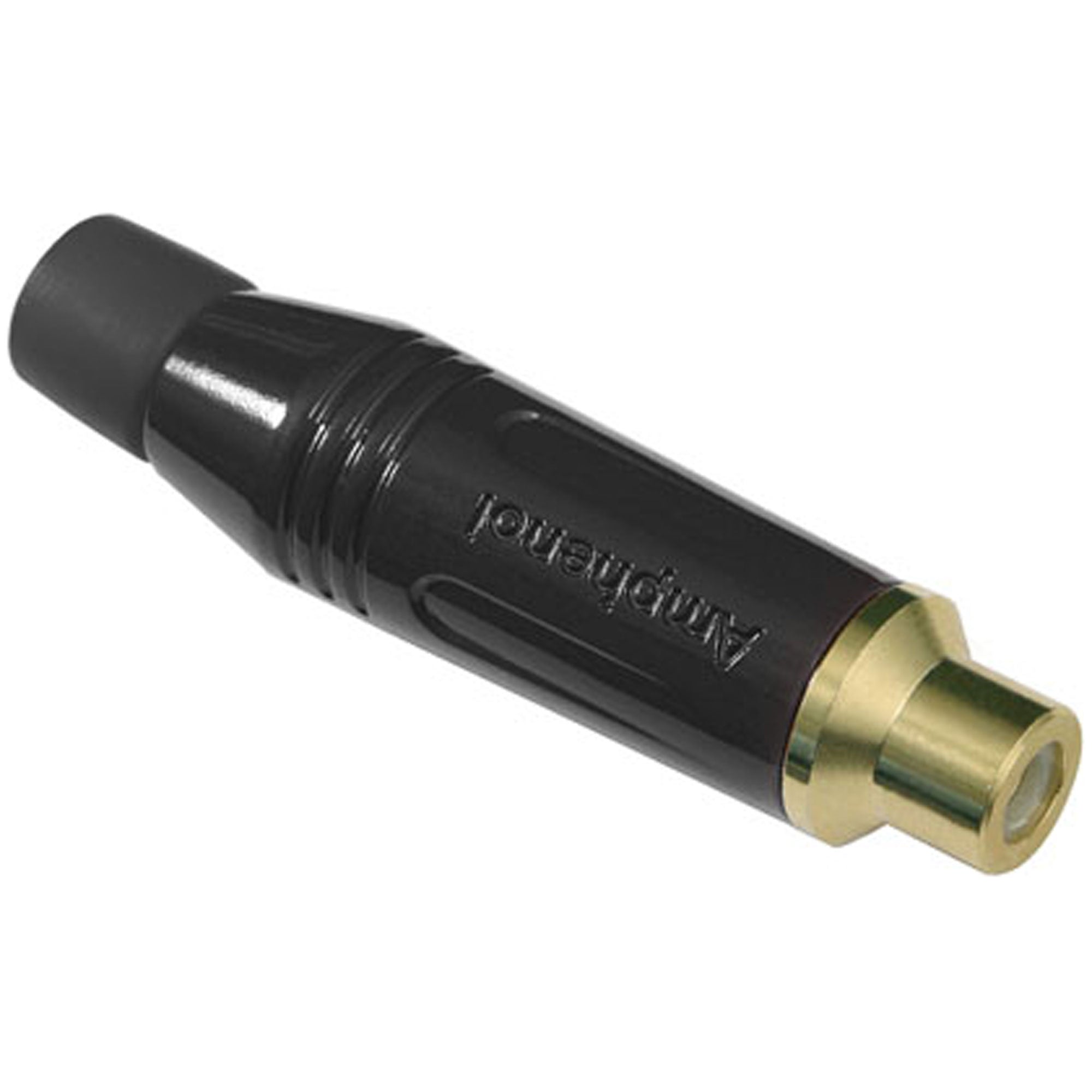 Amphenol ACJR-BLK Gold Plated Female RCA Phono Cable Mount Connector (Black)