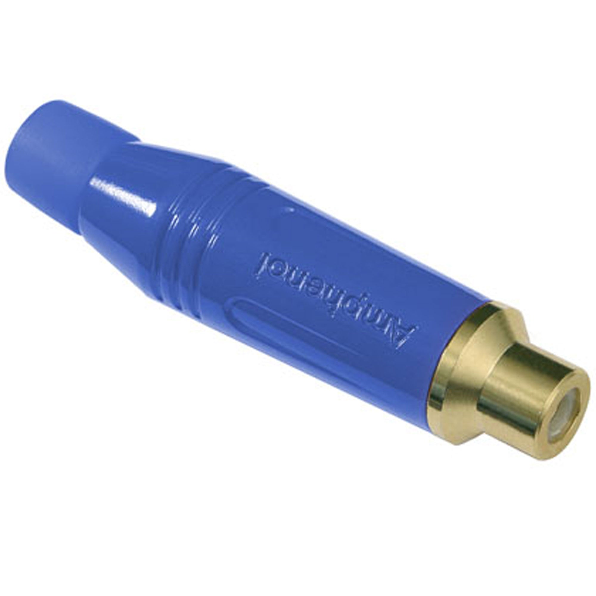 Amphenol ACJR-BLU Gold Plated Female RCA Phono Cable Mount Connector (Blue)