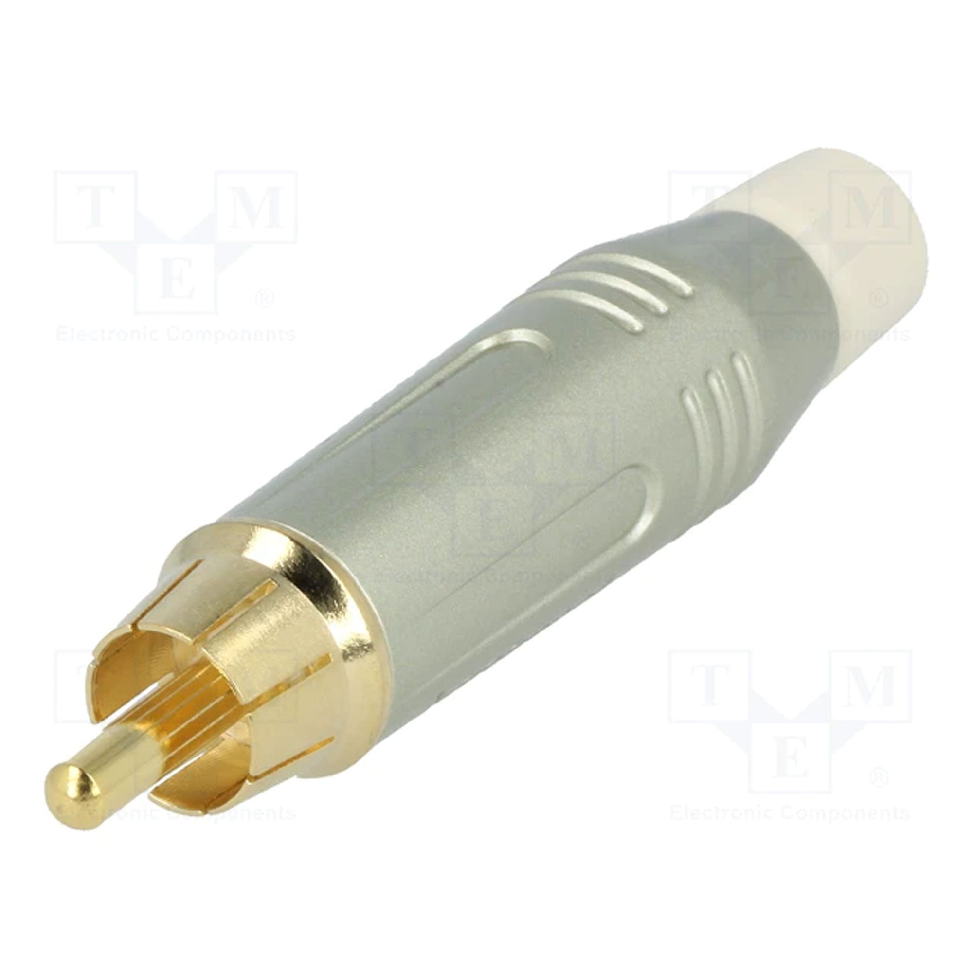 Amphenol ACPR-SWH Gold Plated Male RCA Phono Cable Mount Connector (Nickel/White)