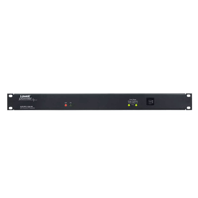 Lowell ACR-RPC-1508-SD 15A Rackmount Power Panel with 8 Outlets, RPC and Surge Protection