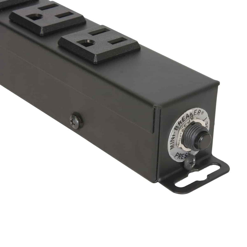 Lowell ACS-1506-WW 15A Power Strip with 6 Outlets and Quick-Install to US or USV Shelf