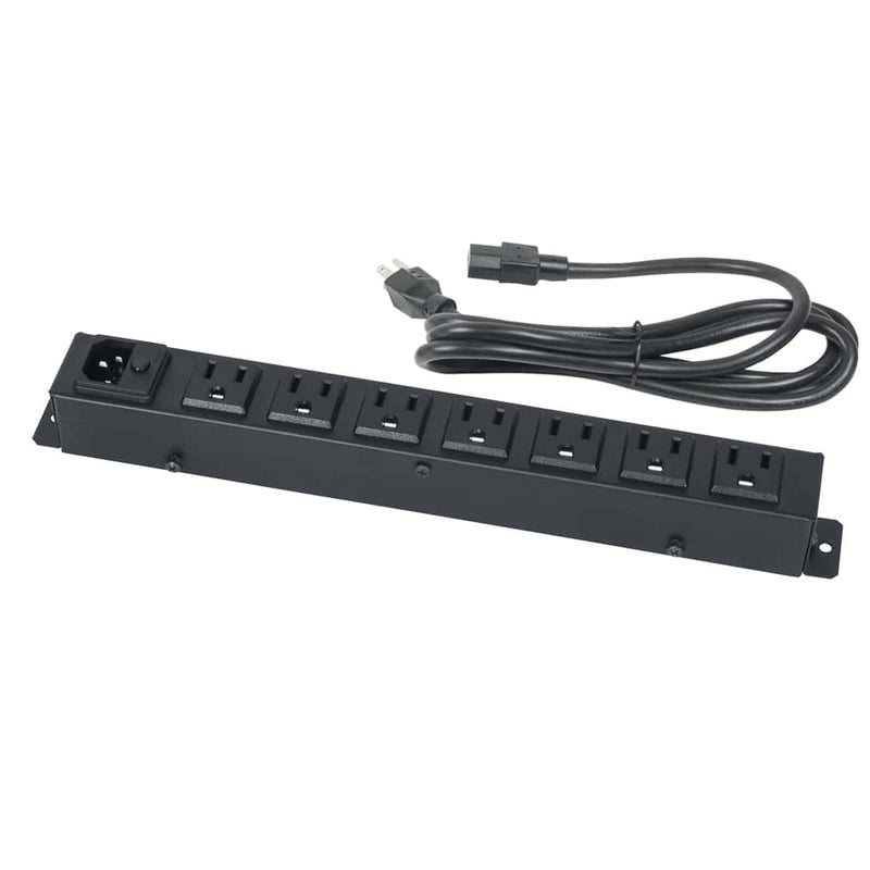 Lowell ACS-1507 15A Power Strip with 7 Outlets and Detachable 6' IEC Cord