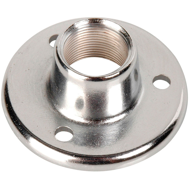 AtlasIED AD-11B Surface Mount Female Mic Stand Flange (Chrome)