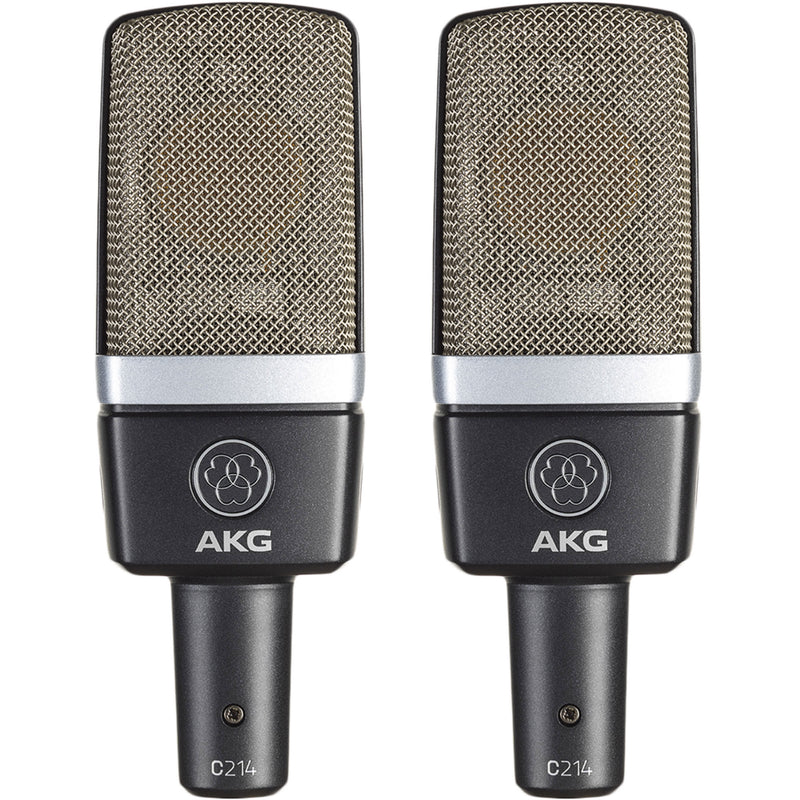 AKG C214 Large-Diaphragm Cardioid Condenser Microphones (Matched Pair)