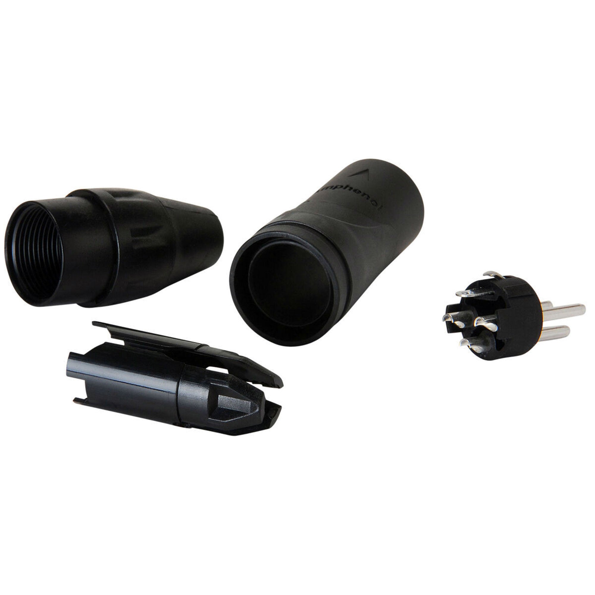 Amphenol AX3MB Male 3-Pin XLR Cable Mount Connector with Diecast Shell (Black)
