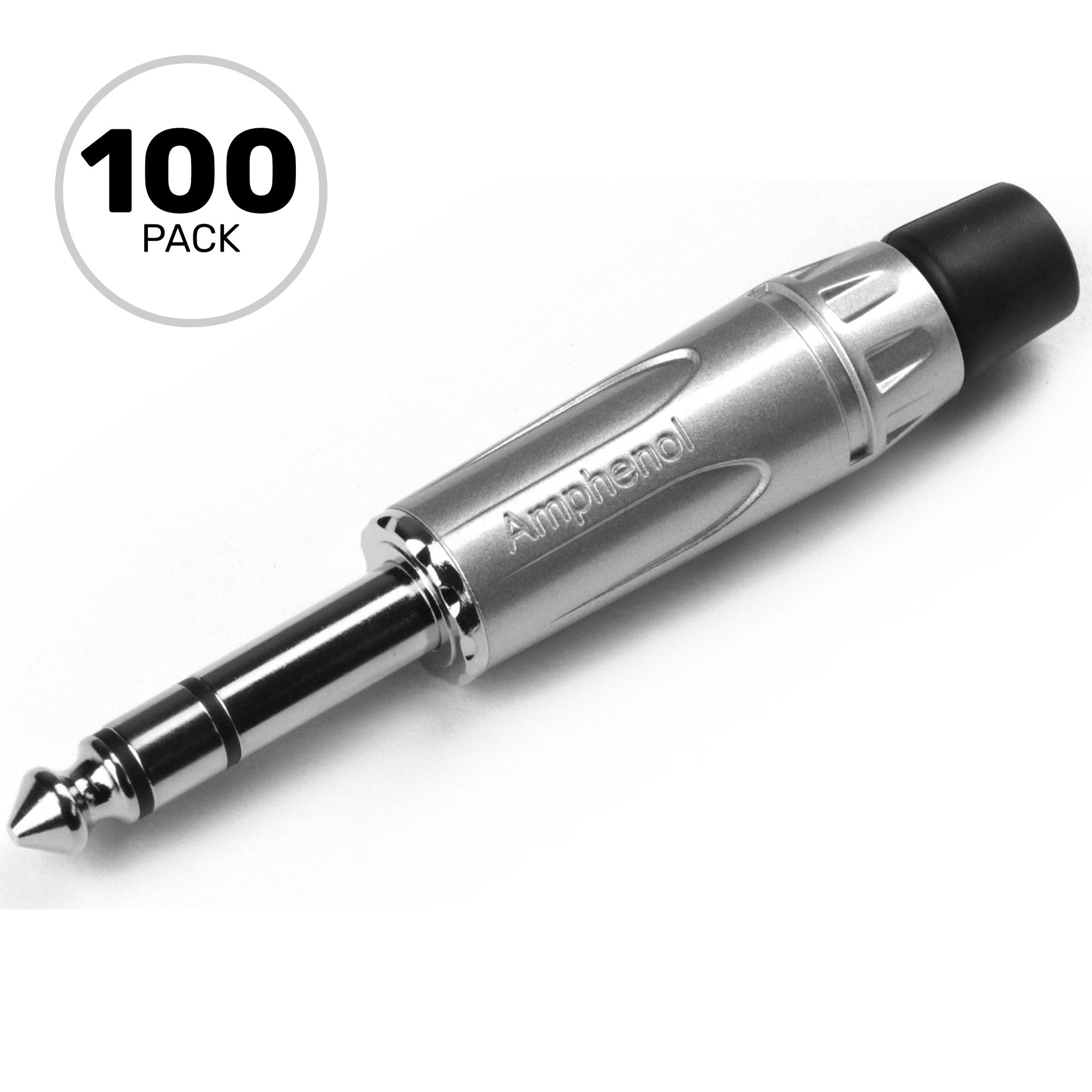 Amphenol ACPS-KN Professional 1/4" TRS Stereo Phone Plug (Nickel/Silver, Box of 100)