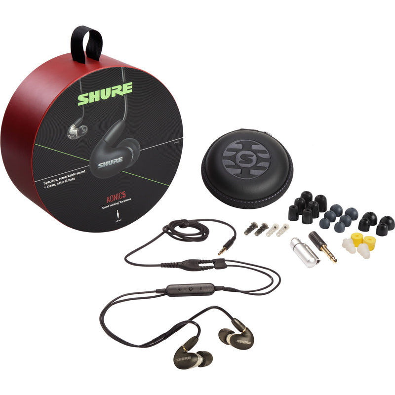 Shure AONIC 5 Sound Isolating Earphones (Black/Clear)