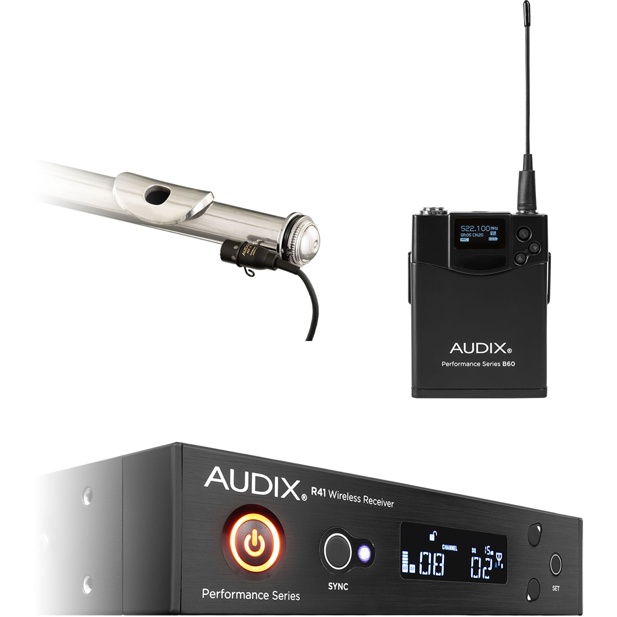 Audix AP41 FLUTE Single-Channel Instrument Wireless Microphone System (554-586 MHz)