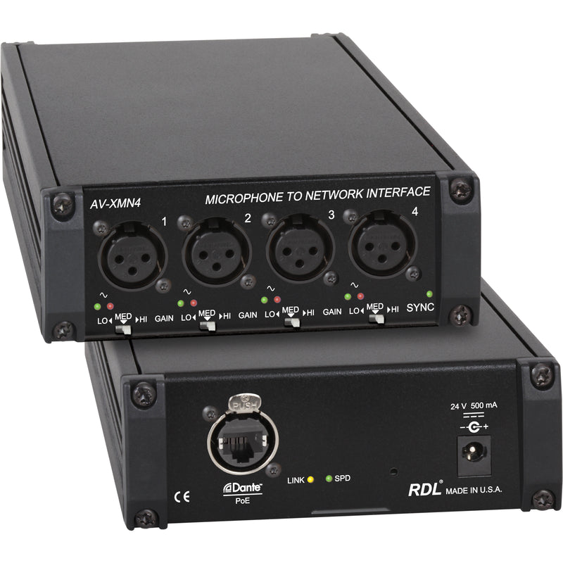 RDL AV-XMN4 Microphone to Network Interface