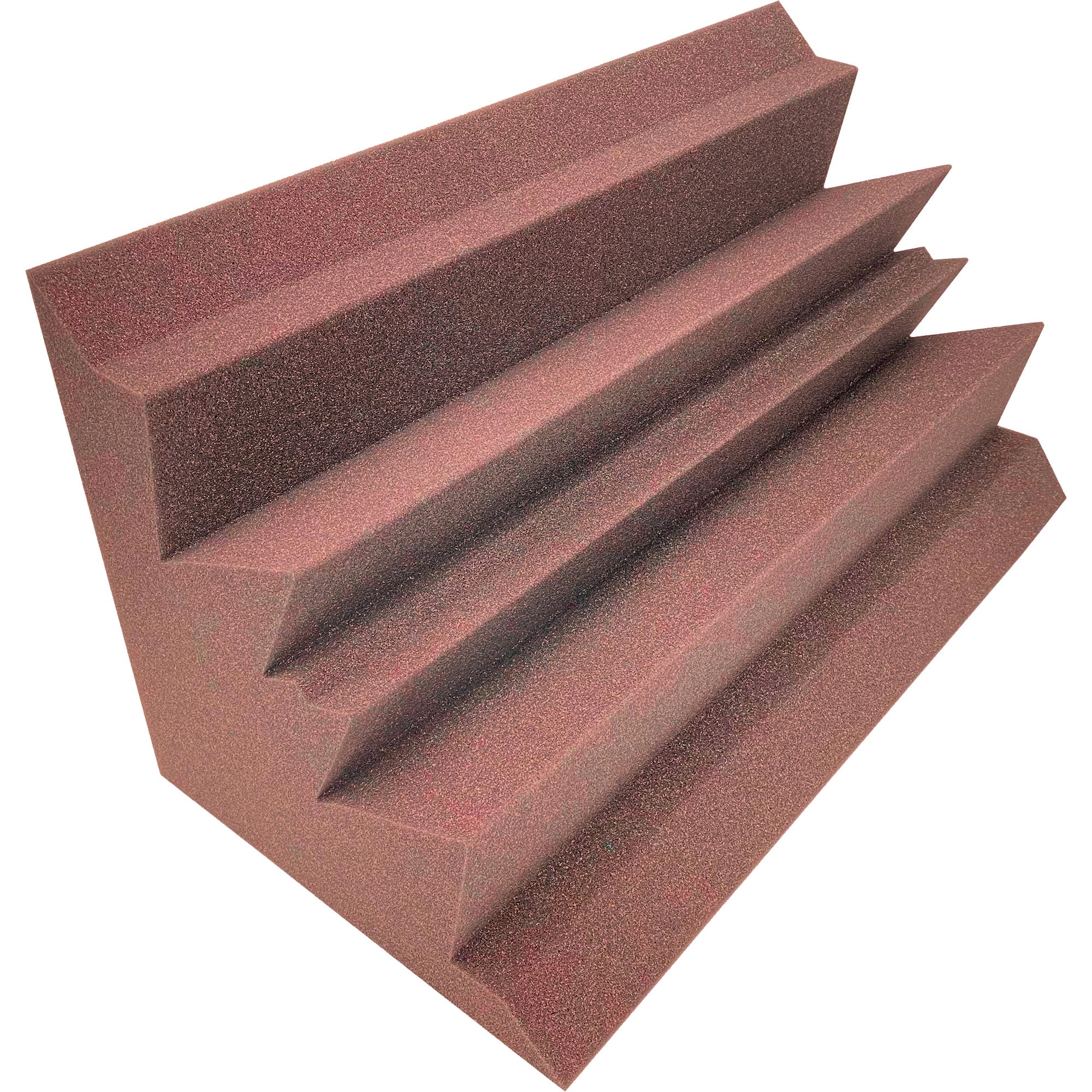Performance Audio 12" x 12" x 24" Corner Acoustic Foam Bass Trap (Brown, 4 Pack)
