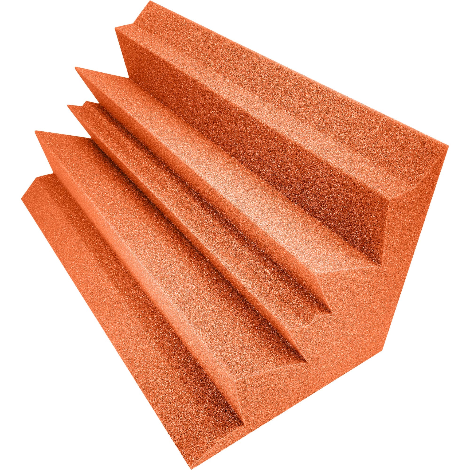 Performance Audio 12" x 12" x 24" Corner Acoustic Foam Bass Trap (Orange, 4 Pack)