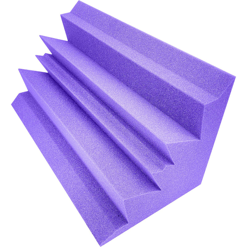 Performance Audio 12" x 12" x 24" Corner Acoustic Foam Bass Trap (Purple, 4 Pack)