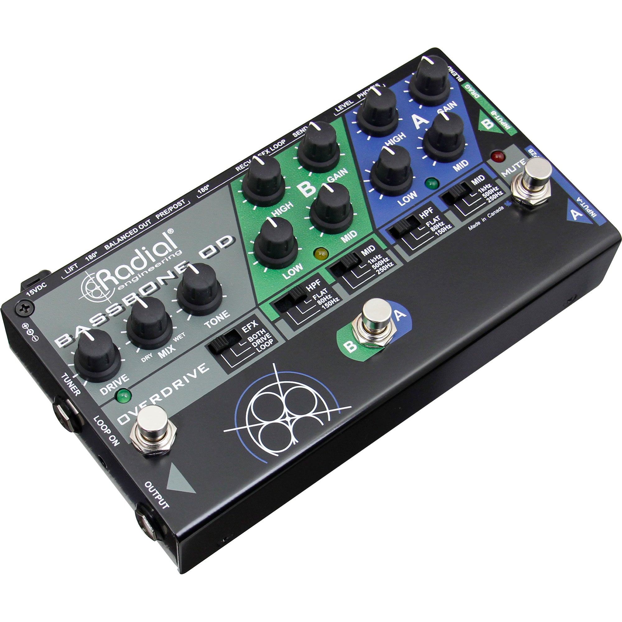 Radial Engineering Tonebone Bassbone OD 2-Channel Bass Preamp