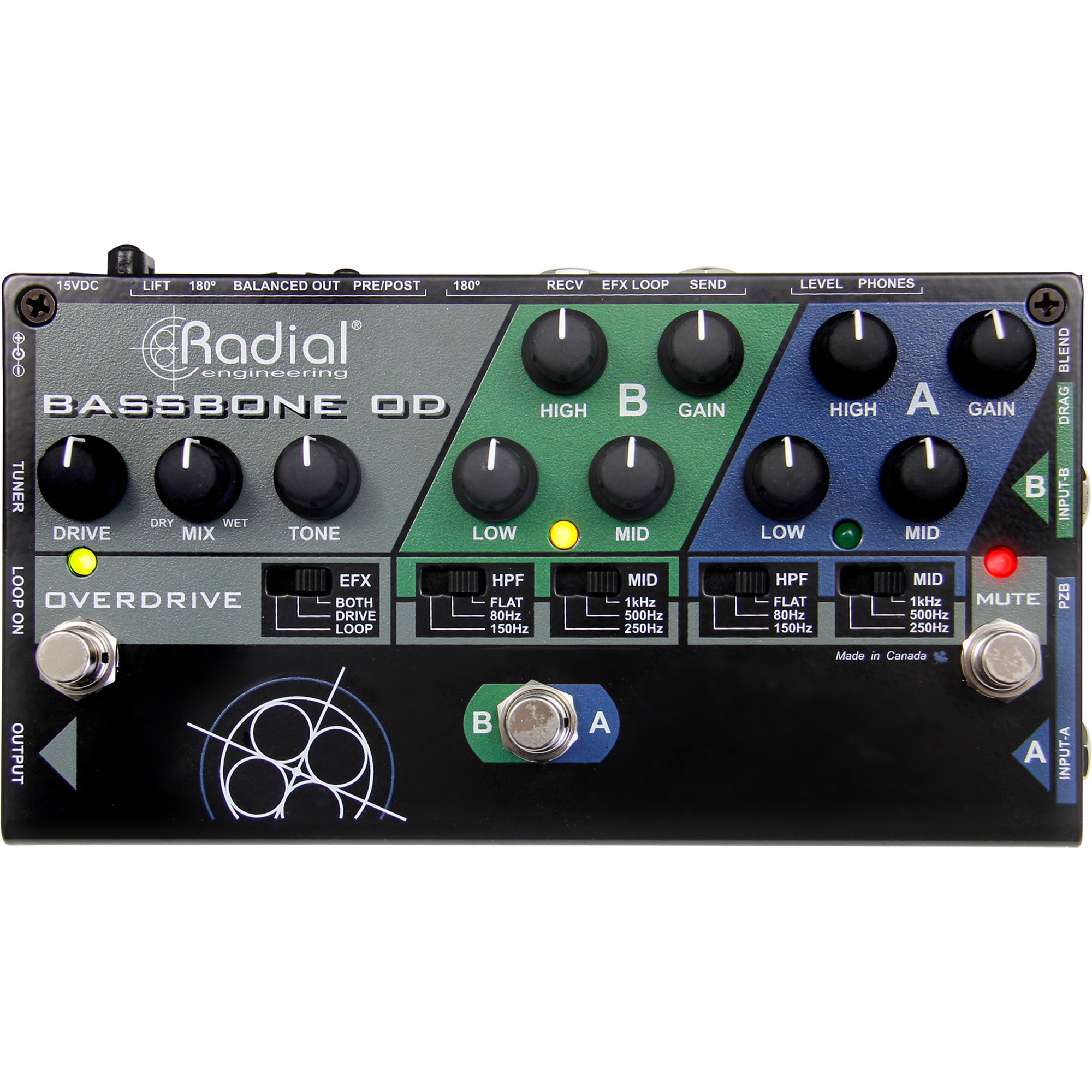 Radial Engineering Tonebone Bassbone OD 2-Channel Bass Preamp