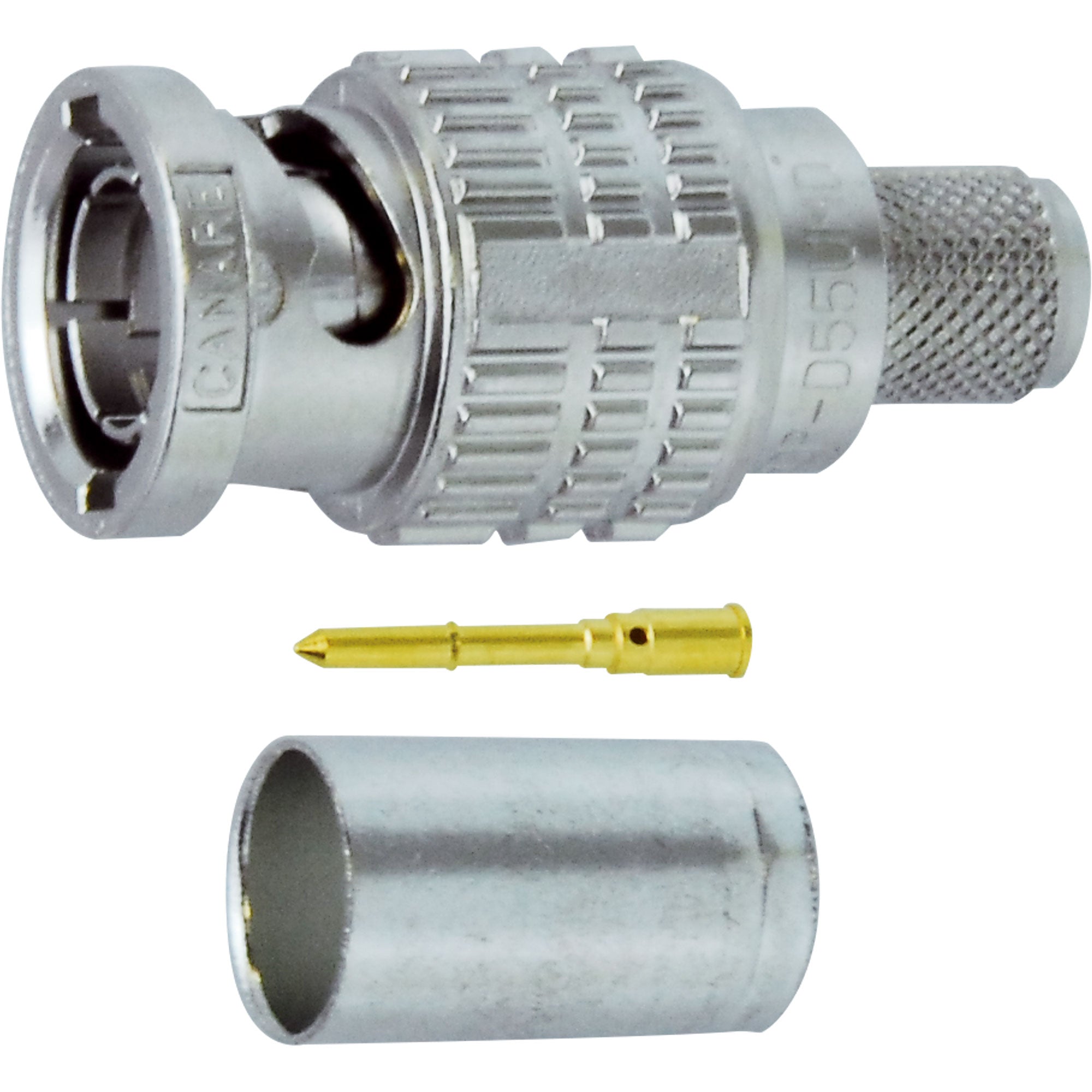 Canare BCP-D8UHD 75-Ohm BNC Male Crimp Connector for L-8CUHD Cable, 12G-SDI 4K UHD (20 Pack)