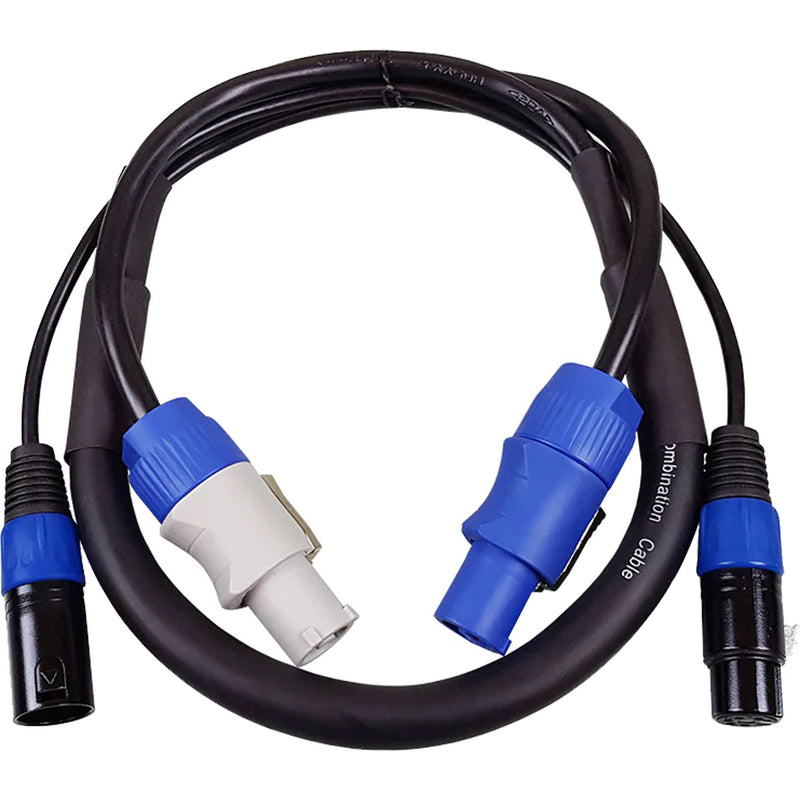 Blizzard DMX5PC-10 Cool Cable powerCON & DMX 5-Pin Combo Cable (10')