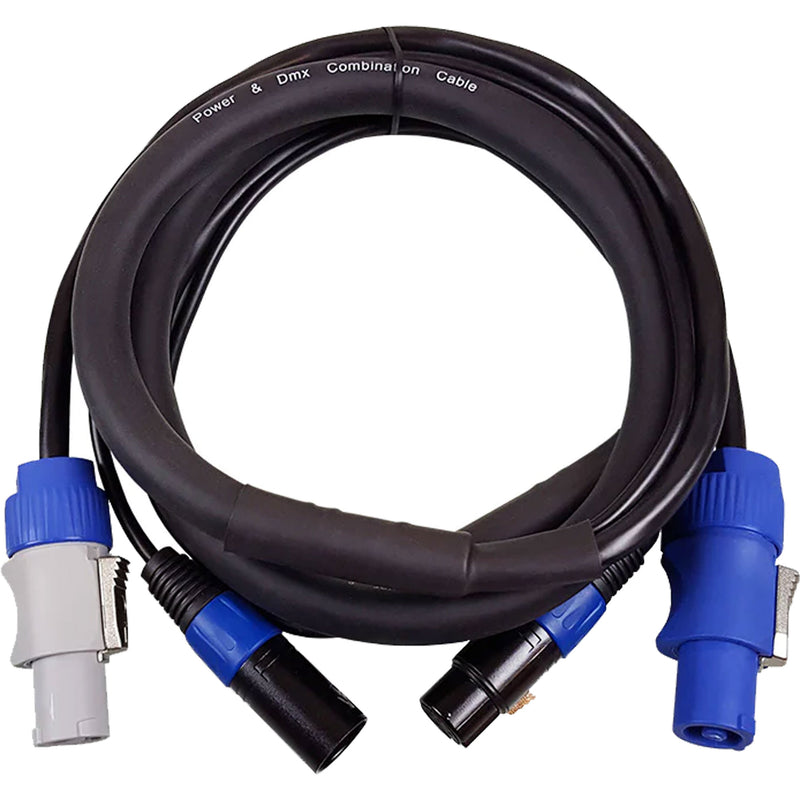 Blizzard DMX5PC-3 Cool Cable powerCON & DMX 5-Pin Combo Cable (3')