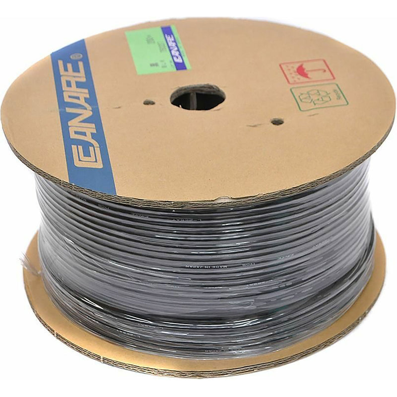 Canare L-3.3CUHD 75 Ohm Coaxial Cable for 12G-SDI 12G-SDI UHD Video (Black, 328'/100m Spool)