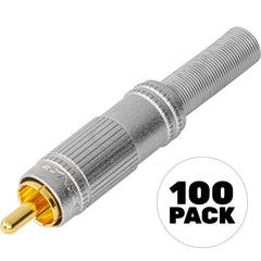 Canare F-09 Narrow Profile RCA Plug (100 Pack) Image 1