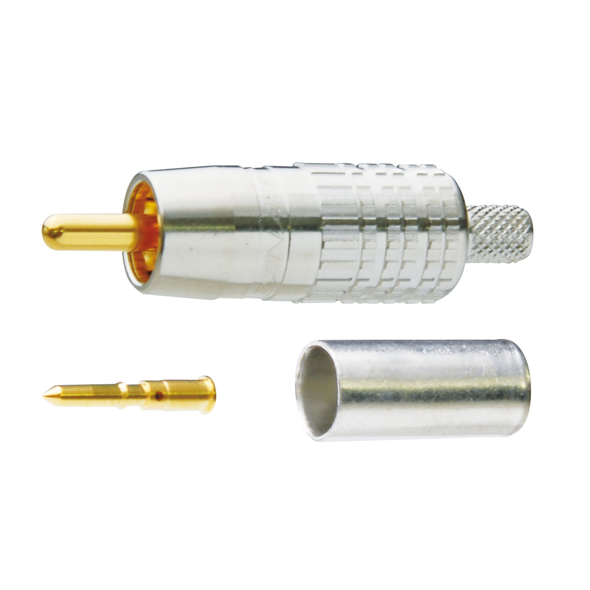 Canare RCAP-C25F 75 Ohm RCA Crimp Plug Connector for L-2.5CFB, 1855A, etc. (100 Pack)