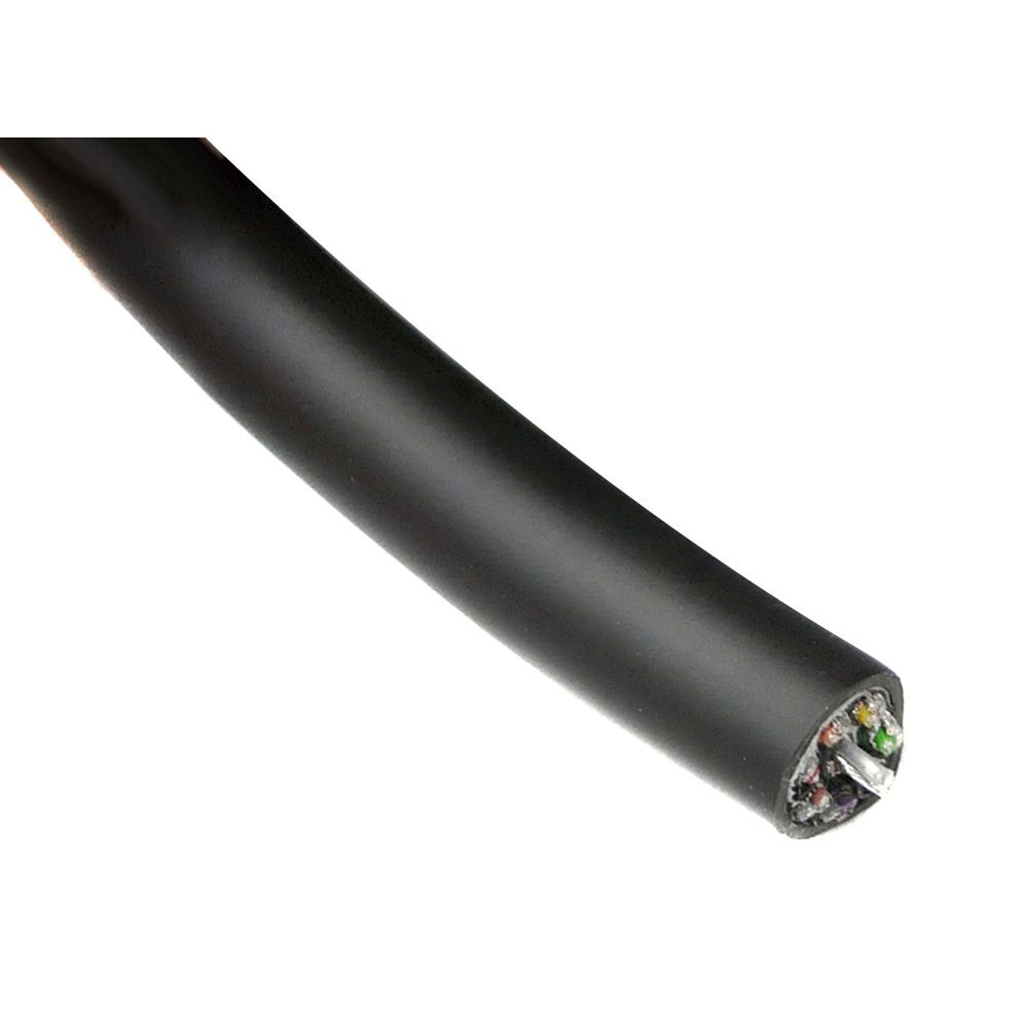 Canare MS202-8P 8-Channel Twisted Pair Audio Snake Cable with Spiral Shield (Black, By the Foot)