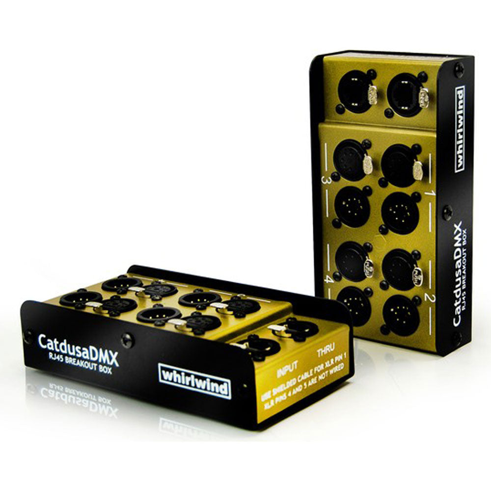 Whirlwind CatdusaDMX RJ45 etherCON to 5-Pin XLR DMX Breakout Box