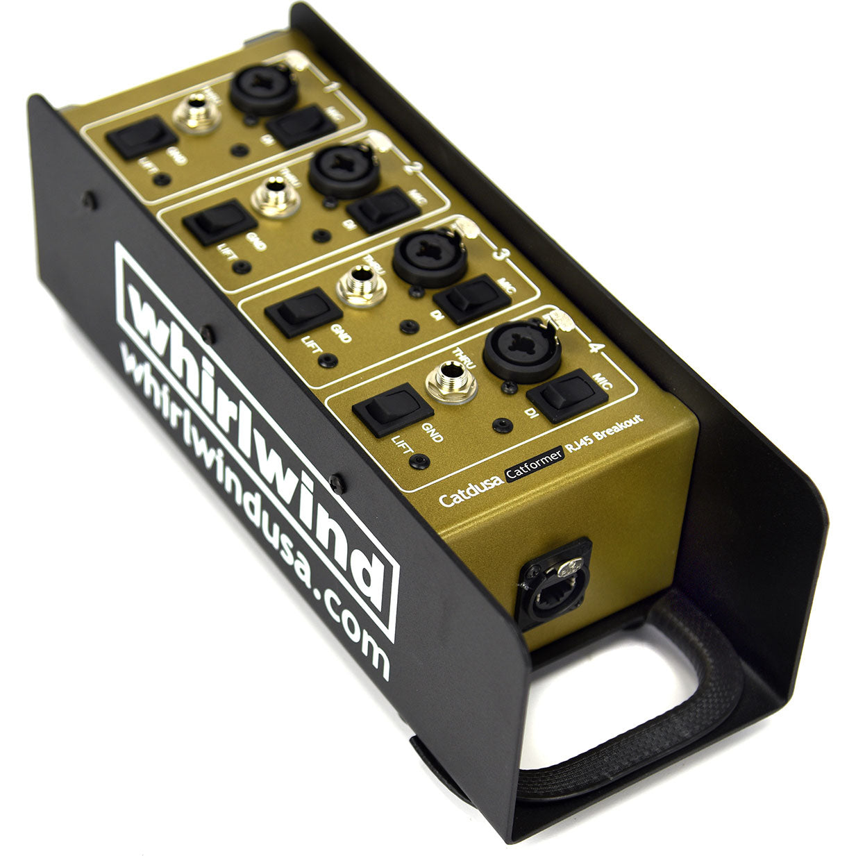 Whirlwind Catformer Catdusa RJ45 etherCON to 4x XLR/TRS Breakout Box