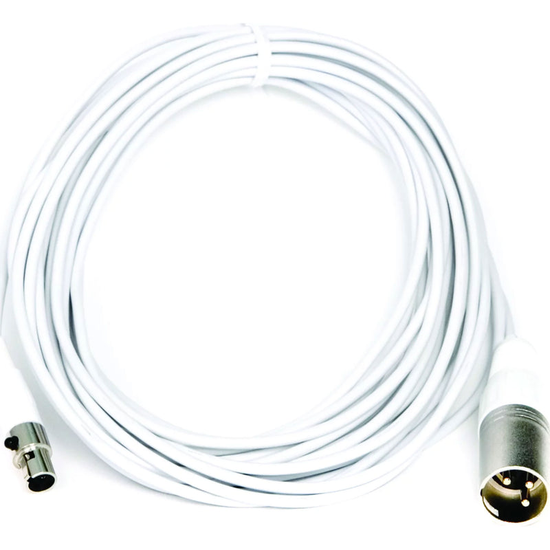 Audix CBLM25W Shielded Microphone Mini XLR-F to XLR-M Cable (25', White)