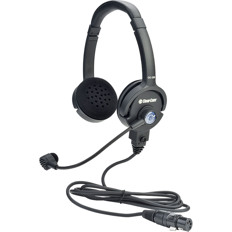 Clear-Com CC-220 Dual-Ear Premium Lightweight Intercom Headset (4-Pin Female XLR)