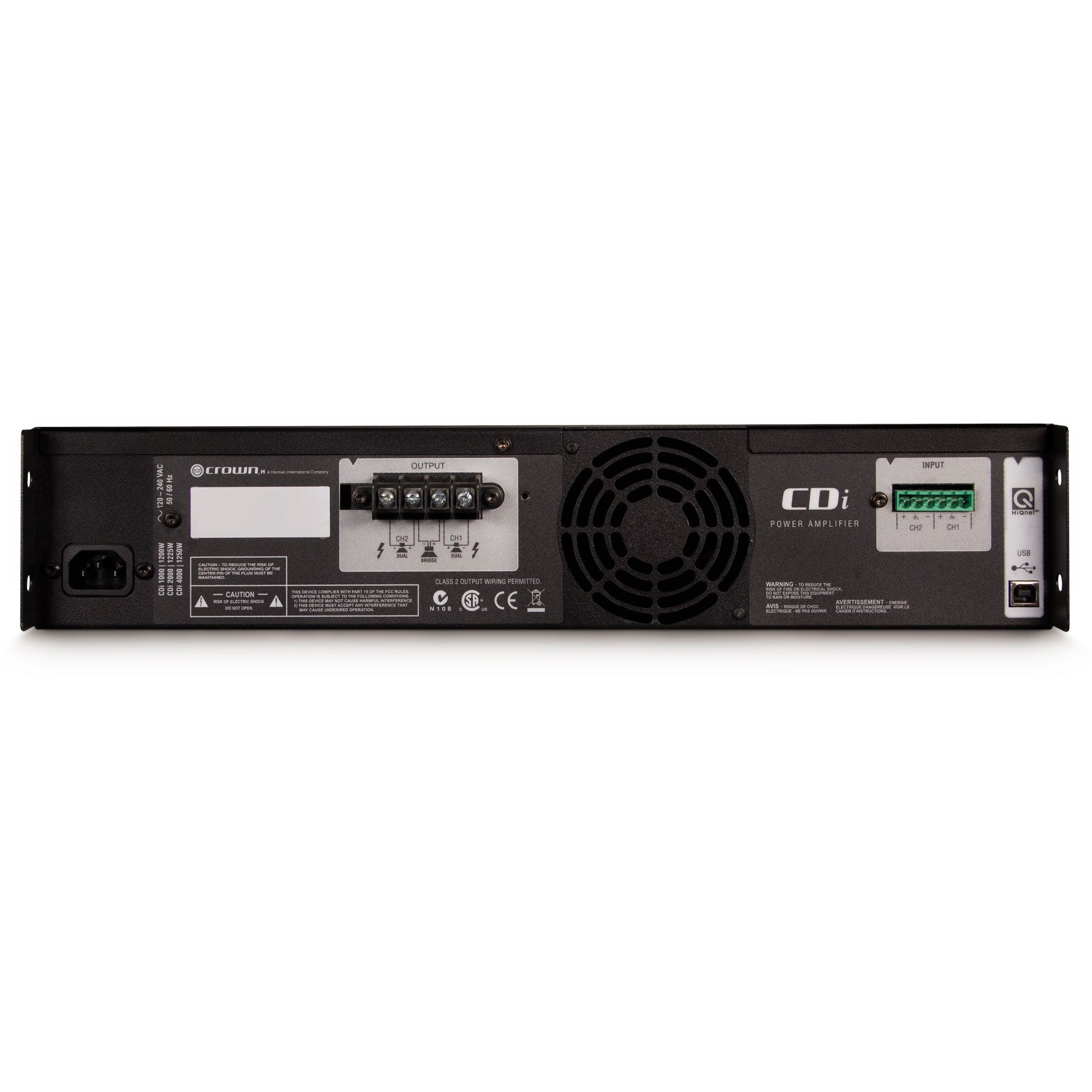 Crown CDi 4000 2-Channel Commercial Power Amplifier (1200W/Channel at 4 Ohms, 70V/140V)
