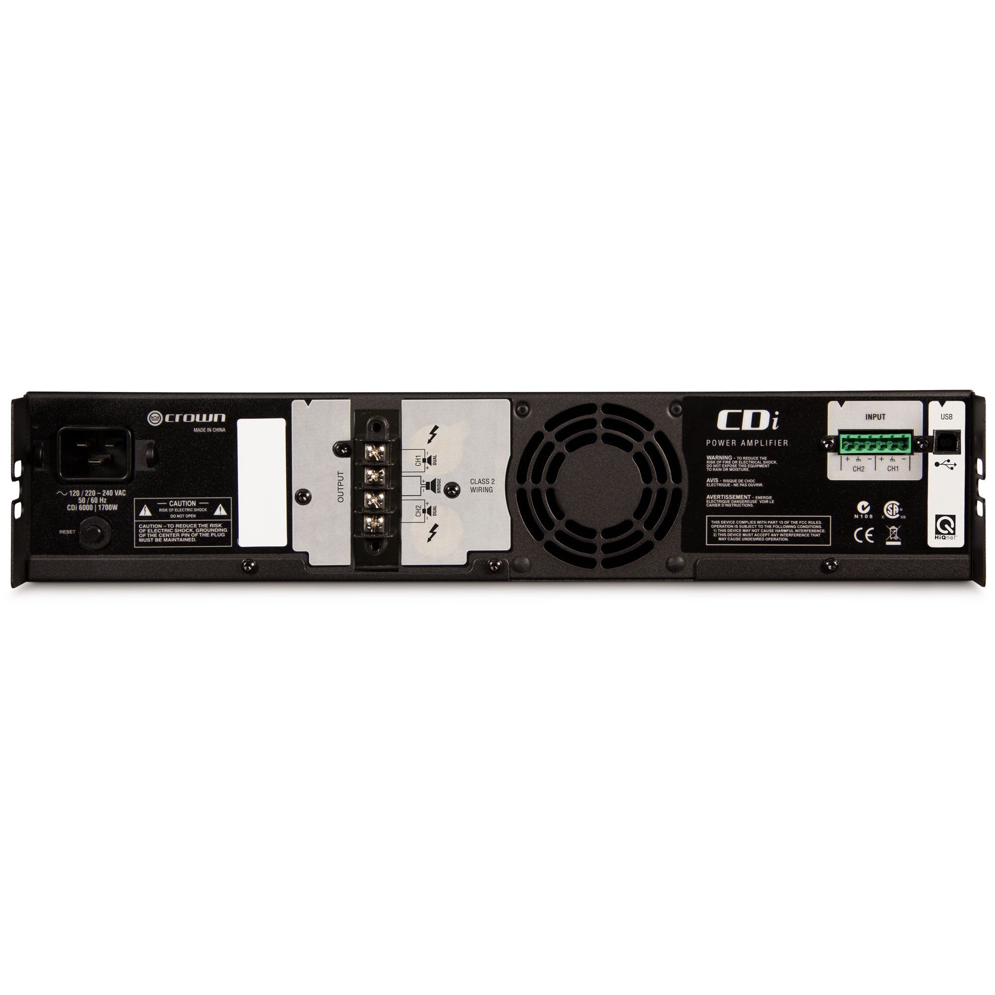Crown CDi 6000 2-Channel Commercial Power Amplifier (2100W/Channel at 4 Ohms, 70V/140V)