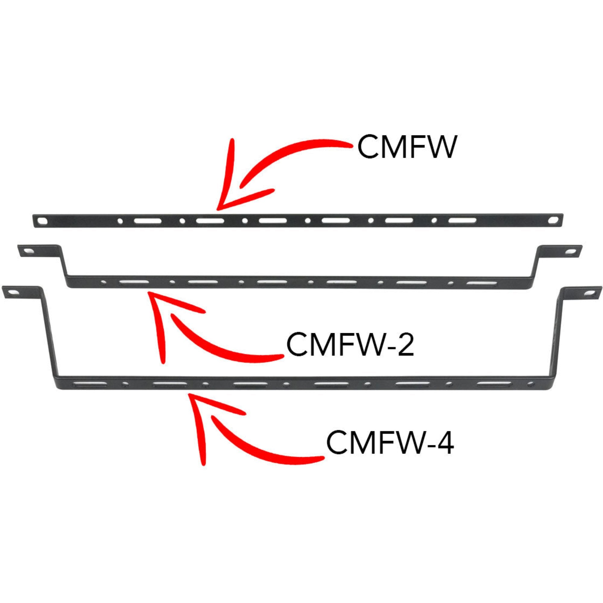 Lowell CMFW Flat Wire Cable Manager (Straight, 10 Pack)